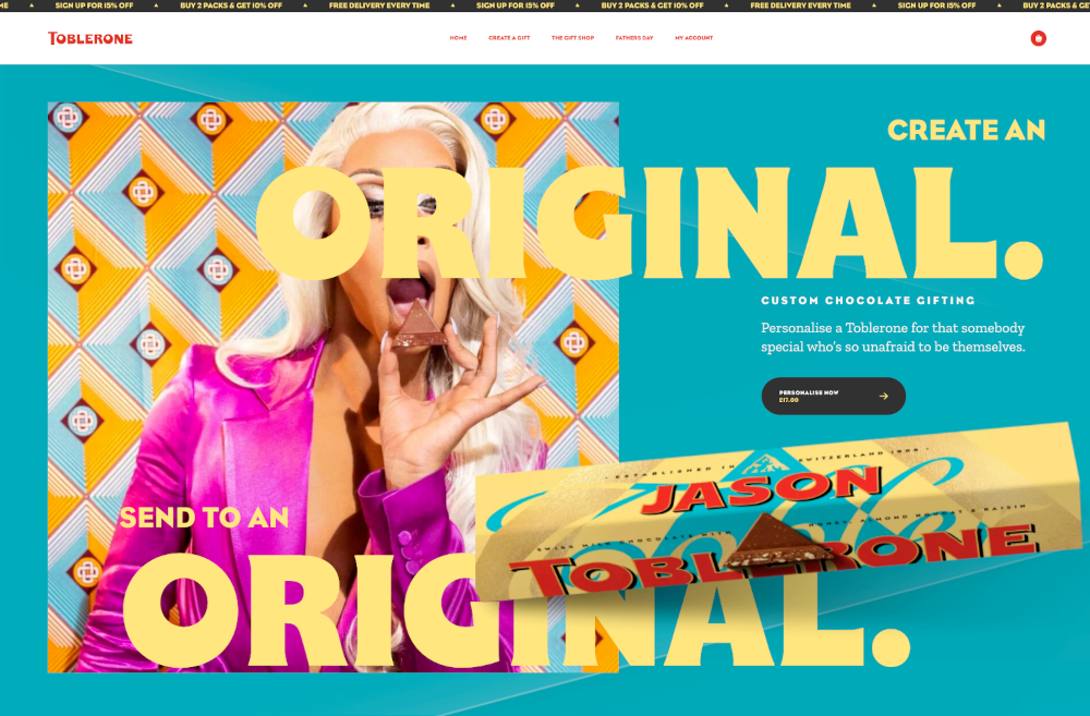 Toblerone website